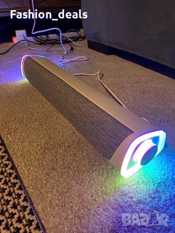 Нова звукова лента цветни RGB светлини компютърен високоговорител, снимка 7 - Bluetooth тонколони - 41259963