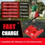 Нов Двоен заряден модул за батерии Milwaukee M12 M18 Li-ion 90W зарядно, снимка 7