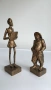 Дон Кихот (18 см) и неговия верен оръженосец Санчо Панса (12 см), дърворезби , ръчно изработени. , снимка 1