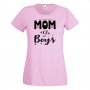 Дамска тениска Mom Of Boys,Празник на Майката,Подарък,Изненада,Рожден Ден, снимка 9