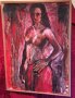Картина Масло подписана рисувана на хартия 95х86 см., снимка 2