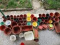 Саксии,сандъчета  и кашпи за цветя керамични и пластмасови употребявани, снимка 5