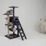Котешка драскалка с къщичка, хамак и рампа, 125 см, тъмносива, снимка 1