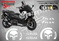 Yamaha T-Max TMax T Max стикери The Punisher, снимка 6