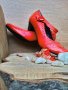 Изисканост към облеклото Ви с дамски обувки,изработени от естествена кожа в актуален червен цвят, снимка 7