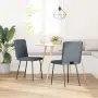vidaXL Трапезни столове, 2 бр, тъмносиви, кадифе, снимка 2