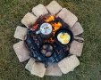 Сгъваема скара, къмпинг скара за готвене на открит огън, XL размер, снимка 3