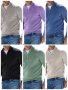 Топ мъжки ежедневен пуловер с V-образно деколте и цип, 10цвята - 023, снимка 1 - Пуловери - 39111155