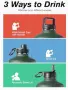 Coolflask термобутилка 1.9L със сламка и 3 капачки, снимка 4