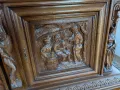 Антикварен дъбов масивен бюфет в стил Неоренесанс, снимка 6