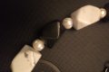 Колие от естествени камъни ахат с перли и цирконий намаление , снимка 7