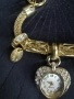 Позлатен дамски часовник Quartz гривна с цирконий, снимка 3