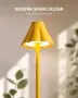 Комплект 2 безжични LED лампи с форма на цвете, горчично жълти, снимка 4