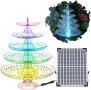Нов 12W слънчев фонтан за вода 5000mAh/LED светлина, градина, декорация, птици