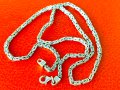 Сребърен синджир - кралска плетка, снимка 1 - Колиета, медальони, синджири - 42199704