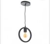 Черен метален пендел, 1 х 40W, снимка 1 - Лампи за таван - 42357422
