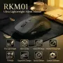 Нова черна Безжична тиха мишка RK Royal Kludge MO1 6 бутона Bluetooth 2.4GHz USB-C, снимка 1