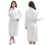 Дамски хотелски халат, класически, удобен, топъл, с връзки, мек, бял, снимка 2
