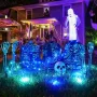 Ново Зловещо осветление за двор – череп и ръце, 76 LED, 8 режима светлини, снимка 7
