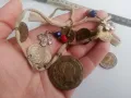 Стар накит,гердан,пендар,етно,кръст,връв,от на баба скрина, снимка 4