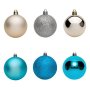 30 броя Комплект коледни топки, цвят Тюркоаз и Шампанско, снимка 2