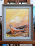 5бр.Маслени картини  Лодки и морета. . , снимка 1 - Картини - 26613885