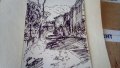 Никола Костов Брацигово 1982 г картина туш, снимка 2