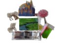 Детски диамантен гоблен-Замъкът на еднорозите-3D-20х20х20см., снимка 1 - Рисуване и оцветяване - 41038380