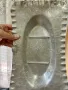 Винтидж Алуминиев поднос с дръжки Релефни флорални плодове Motil theartlyons, снимка 5
