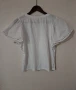 Бяла дамска лятна блузка H&M с широк ръкав M размер , снимка 2