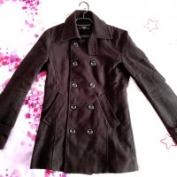 Дамско черно палто U2M2, снимка 2 - Палта, манта - 39572078