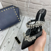 Дамски изискани чехли на ток MANOLO BLAHNIK - реплика, снимка 2 - Дамски обувки на ток - 36152324