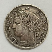 5 франка 1851, снимка 2 - Нумизматика и бонистика - 40120155
