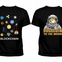 Тениски с криптовалути Bitcoin,Dogecoin и др., снимка 2 - Тениски - 32981470