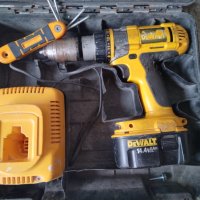 Винтоверт DEWALT Комплект:  боди, зарядно,  батерия 14.4V, куфар. Бонус 7 броя свредла за бетон, снимка 9 - Винтоверти - 41422602