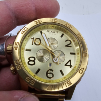 Марков адски солиден и красив  мъжки часовник с хронограф NIXON - събери погледите с този часовник.., снимка 7 - Мъжки - 44558377