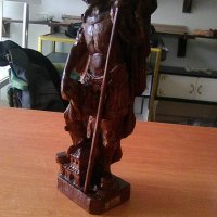Масивна дървена статуя на римски войник - знаменосец, снимка 3 - Антикварни и старинни предмети - 35873327