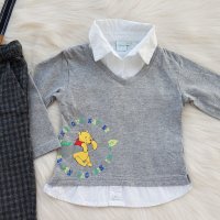 Блуза-риза с Мечо Пух 12-18 месеца, снимка 2 - Комплекти за бебе - 34028175