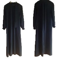 черна дълга рокля с панделка, снимка 1 - Рокли - 29706020