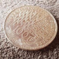 100 франка 1984 Франция СРЕБРО сребърна монета в качество , снимка 2 - Нумизматика и бонистика - 41372999