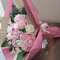 Букет със сапунени рози, снимка 3 - Изкуствени цветя - 44797087