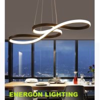 Луксозна LED лампа висок клас висяща димируема три цвята арфа, снимка 6 - Лампи за таван - 41647368