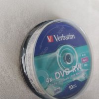 Verbatim DVD-RW, презаписваем, 4.7 GB, 4x, 10 броя в шпиндел, снимка 4 - Други - 40263616
