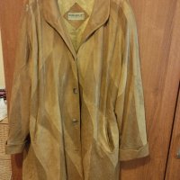 Продавам макси естествен велур палто цвят горчица, снимка 5 - Палта, манта - 42498323