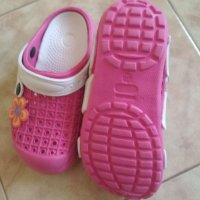 Розово бели  детски чехли джапанки тип Crocs, снимка 8 - Детски сандали и чехли - 35873880