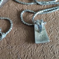 Сребърен синджир с висулка (262), снимка 3 - Колиета, медальони, синджири - 44350867