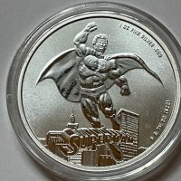 1 oz Сребро Супермен - Самоа 2023 от серията на DC, снимка 3 - Нумизматика и бонистика - 41525221