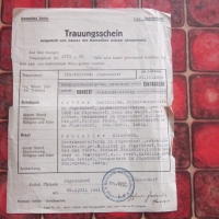 Стар немски документ 3 Райх 1944, снимка 7 - Колекции - 36114278