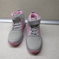 Водоустойчиви боти за момиче в сиво и розово, снимка 2 - Детски боти и ботуши - 34609162