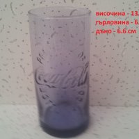 Стъклени чаши Кока Кола от един цвят прозрачно сини 6 бр, снимка 2 - Колекции - 39408798